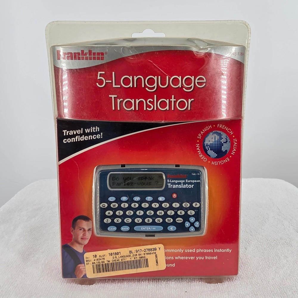 Franklin TWE-118A 5-Language European Translator English Spanish French German